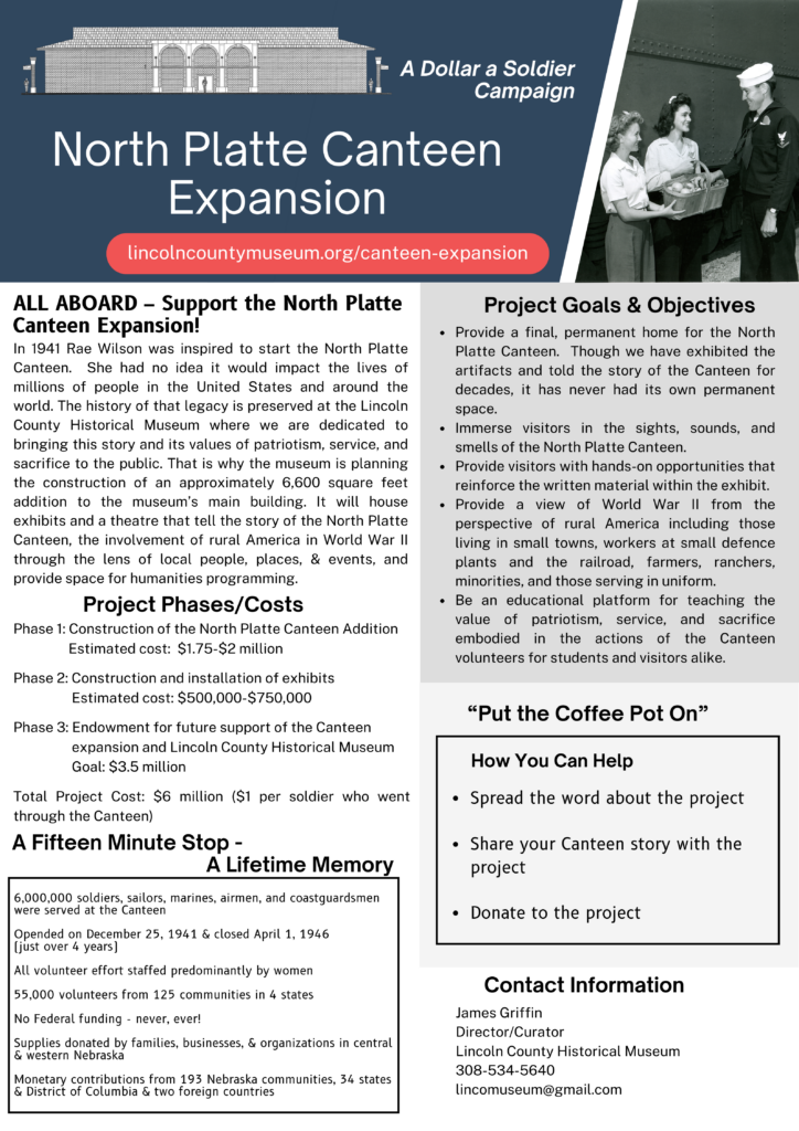 North Platte Canteen Expansion One Pager (page 1)